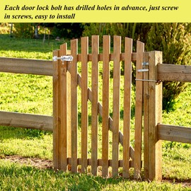 8in Slide Bolt Gate Latch 304 Stainless Steel Barrel Bolt Latch Heavy Duty Door Security Lock Thickened Door Latches Hardware with Mounting Screws for Barn Fence Shed Basement