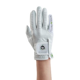 Nice Shot “Lucky B Club” Ladies Premium White Cabretta Leather Golf Glove Right Hand - Small