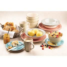 Mäser Bel Tempo II Vintage Style 18 Piece Breakfast Set in Dark Blue Ceramic Hand Painted