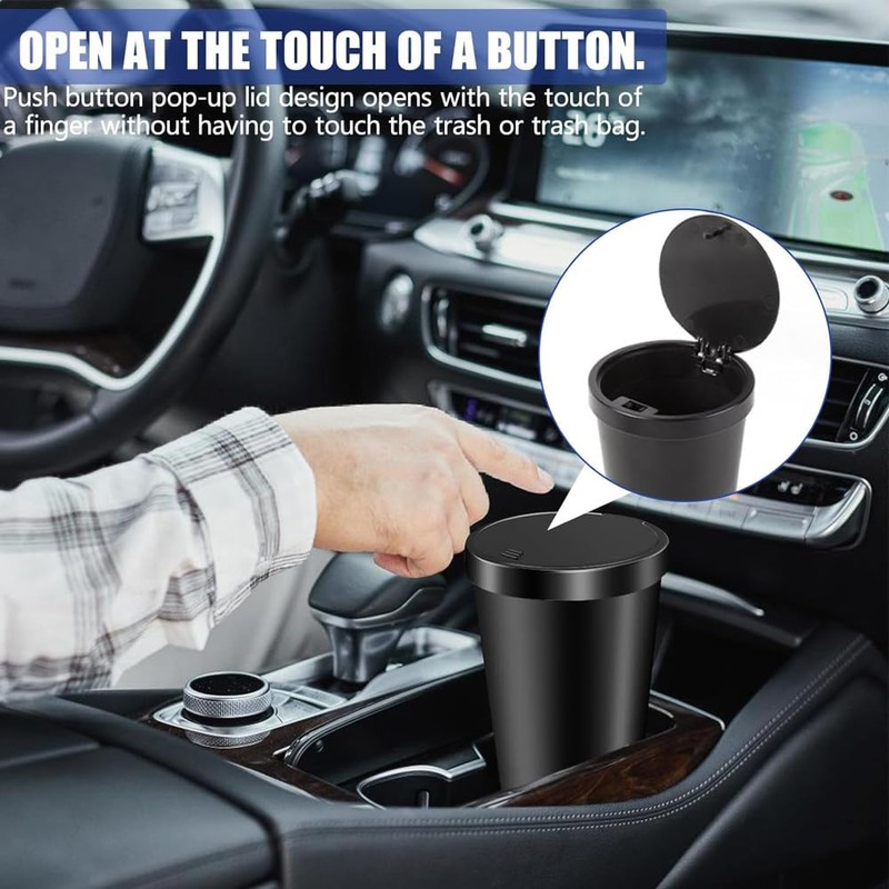 Car Trash Bin, Trash Can with Lid, Car Garbage Bins,
