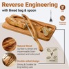 Wooden Manual Bread Bow Set with Storage Bag & Spoon,