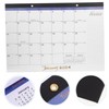 FUNOMOCYA English Monthly Desk Calendar Minimalist Design Thick for Memo