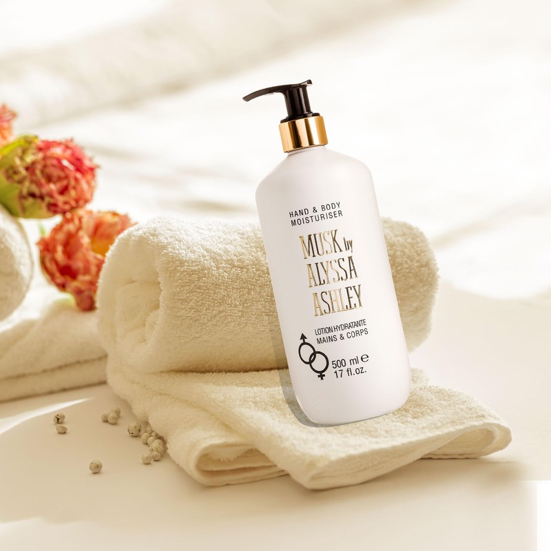 Alyssa Ashley Musk Hand & Body Moisturiser mit Pumpe 500