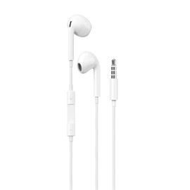 Maplin Wired Earbuds 3.5mm Jack, Built-in Microphone & Controls, TPE Cable, 1.2m, Compatible with Laptops, Gaming Controllers, Smartphones & more