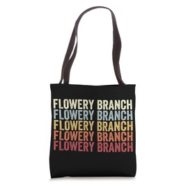 Flowery Branch Georgia Flowery Branch GA Retro Vintage Text Tote Bag