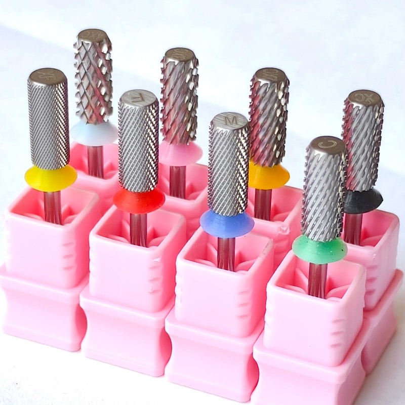 MagiBling Professional Small Barrel Nail Drill Bits Flat Top, 3/32''