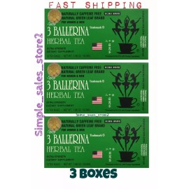 3 Boxes - 3 Ballerina Extra Strength Herbal Dieter's Tea 18-Bags