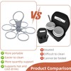 2 Pack Foldable Cup Carrier - Grey Portable Drinks Holder