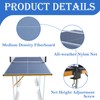 NicBex Ping Pong Table 6ft Mid-Size Table Tennis Table Foldable