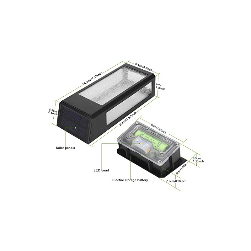 GOODFOEVER 4 Pack Solar Light Replacement Top for Outdoor Fence