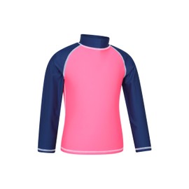 Mountain Warehouse Children's Wetsuit, Long Sleeve Wetsuit with UV Protection, Rash Guard, Swimming Suit for Boys and Girls, Dark pink, 3 - 4 years