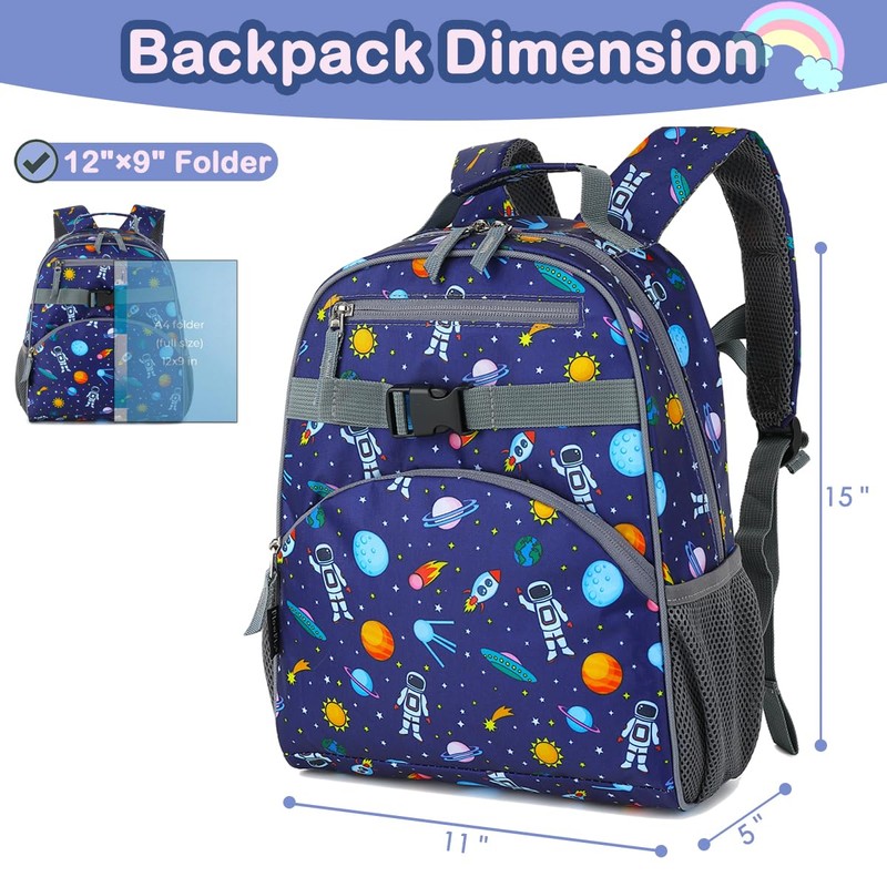 FlowFly Kids Backpack for Toddler Boys Girls, Simple Lightweight Bookbag