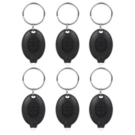 Uaimvie 6 PCS LED Keychain Flashlight Mini Keychain Light Ultra Bright Tiny Flashlight Small Portable Light Battery Powered with Key Ring for Outdoor Activities and Emergency Lightning, Black Shell