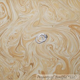 Unbranded BonEful Fabric FQ Cotton Tan Carmel Cream Brown Swirl Scroll Tea Coffee Blender