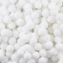 500 Pack Fluffy Pom Poms,High Density Pompoms Balls,Pom Poms for Cheerleading DIY Crafts Jewelry Making Hair Accessories Clothing Embellishment 10mm,White