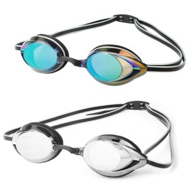DARIDO Swim Goggles,Pro Swimming Goggles 2 Pack Clear View Anti Fog UV Protection No Leaking for Adult,Men,Women,Youth,Kids