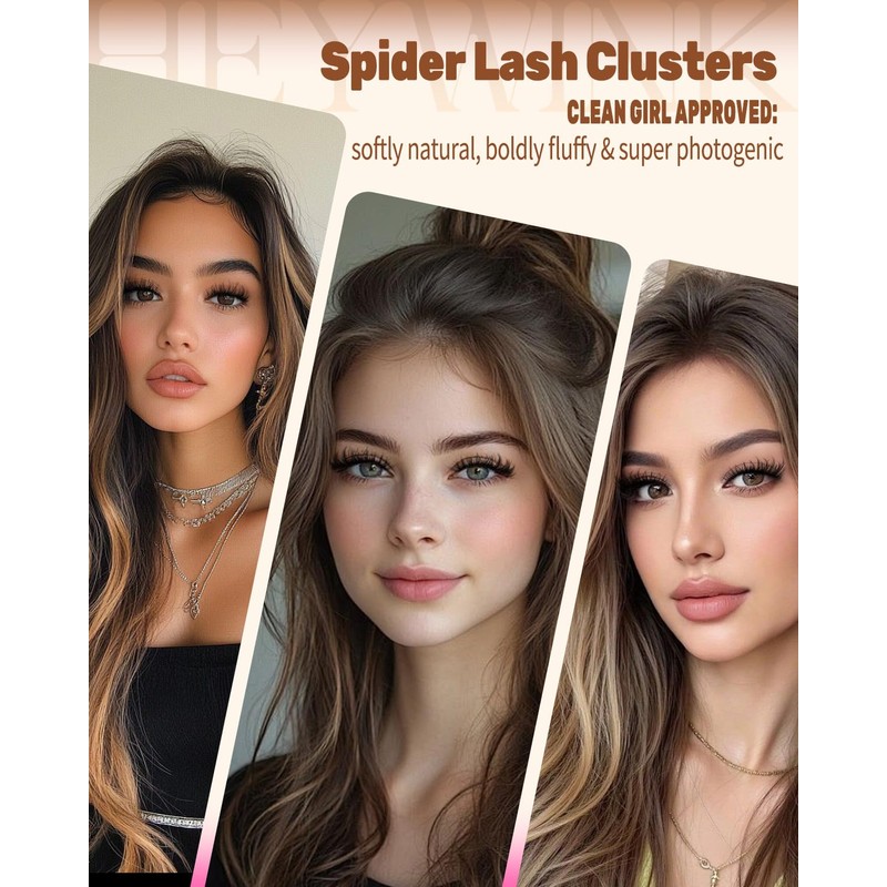 Spider Breeze Lash Clusters Kit Wispy Natural Eyelash Clusters DD