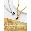 Soccer Pendant Necklace, Fashion Sport Jewelry for Women Men Lucky