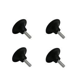 M8 Plastic Adjustable Feet Furniture Feet Furniture Feet Bed Feet Table Furniture Foot Black Diameter 50 mm Total Height: 46 mm Thread: M8 x 22 mm Pack of 4
