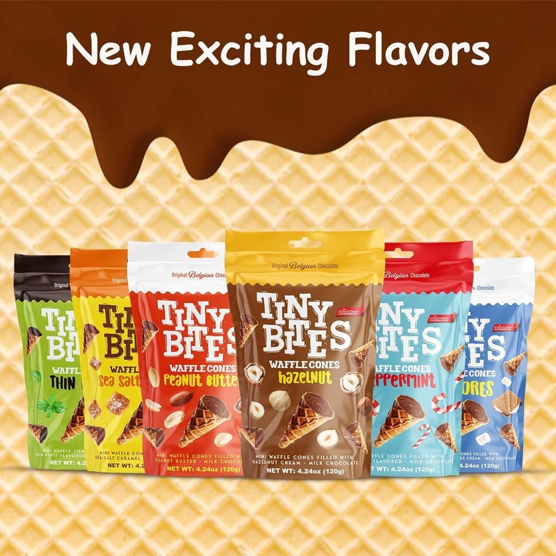 Tiny Bites - Crispy Mini Waffle Cones Treats - Premium