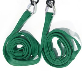 9ft 2.75m Aerial Straps Ropes Yoga Aerial Acrobatics Body Aerial Loop Trapeze Circus Apparatuses Equipment Three-Layer Straps 1 pairs (Dark Green)