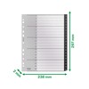 Leitz Index Folder Divider, 1-20 Numerical Tabs, A4, Extra Wide,