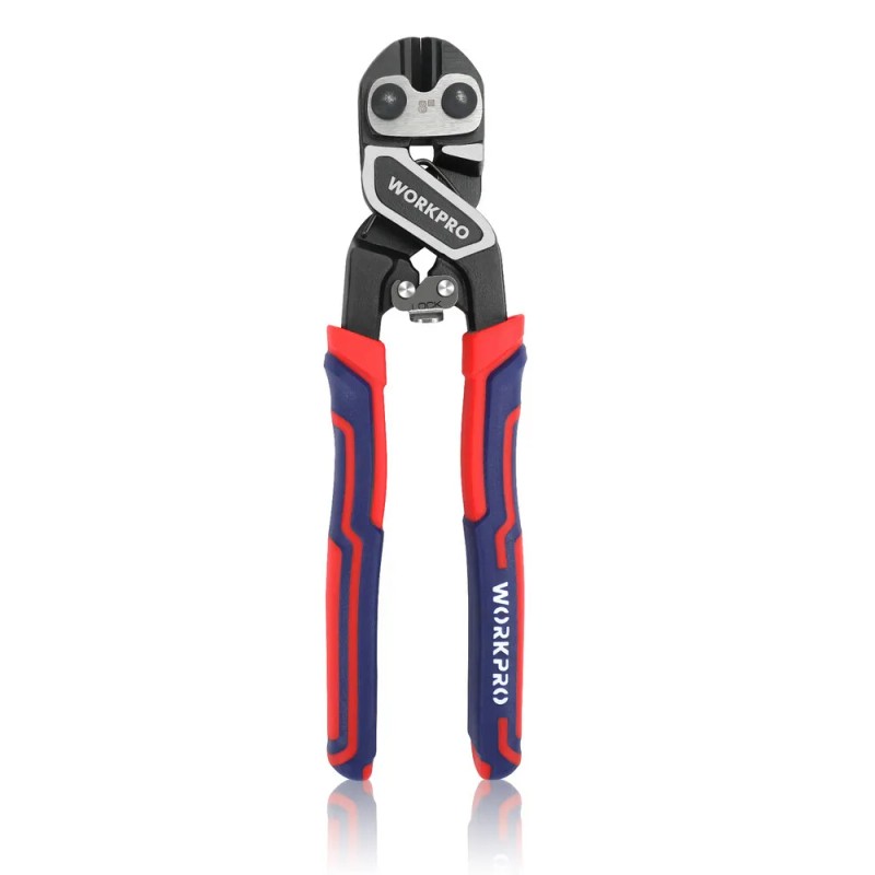 WORKPRO 8-inch Mini Bolt Cutter with Bi-Material Ergonomic Handle Security
