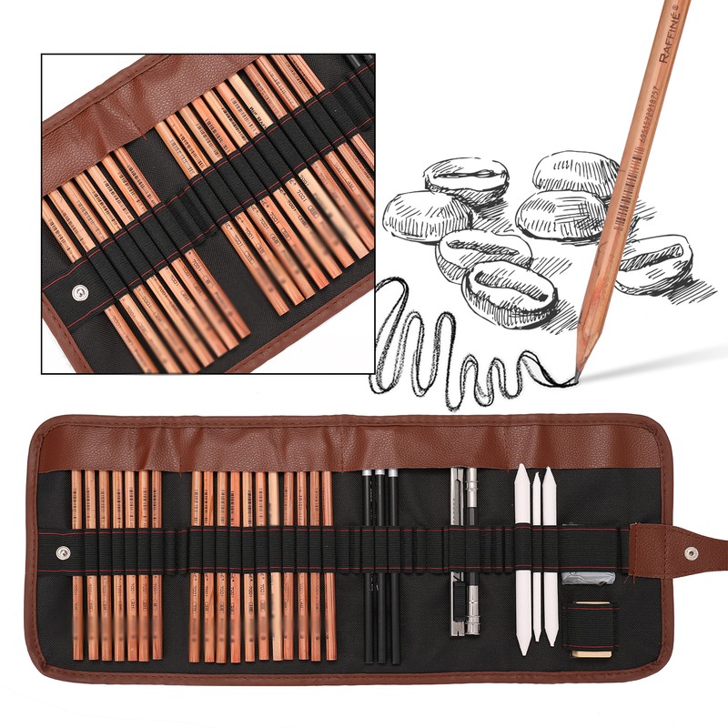 Drawing Beginner Sketch Set Charcoal Pencil Eraser Art Craft Painting