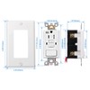 Baomain GFCI Outlet Receptacle with Switch, 15A 125VAC, Tamper Resistant