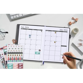 2024-2025 Weekly Appointment Book & Planner by STRIVE ZEN, 7" x 9", 15 Minutes Blocks, Hourly Planning, 18 Months, Academic, Professional, July 24- December 25