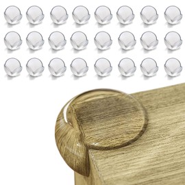 BABY PROOF ME Table Corner Protectors for Baby, Improved Self Adhesive Clear Furniture Corner Guards & Edge Safety Bumpers, Round Baby Proof Bumper, Table Edges & Sharp Corners Baby Proofing (24 Pack)