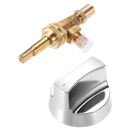 0.315in Upgrade Propane Gas Control Valve Stem with 0.047" Orfice Fit for Montague Blodgett Garland Hotel Commercial Kitchen with 2.28in Chromed Steel Knob Kit