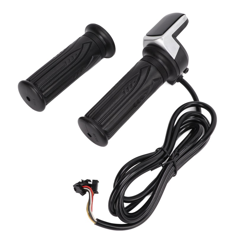 1 Pair Handlebar Throttle Grip Universal LED Display Wire Twist