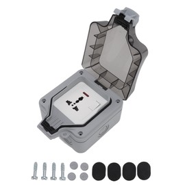 Outdoor IP66 Waterproof Socket Box 16A Weatherproof Outdoor Switch Socket for Balcony Garden Lawn  Standard