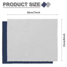 YOFASEN 12 PCS Mikrofaser Reinigungstuch - Mikrofasertuch Reinigungstücher Brillenputztücher 15 x 18 cm Brille Antibeschlagtuch für Kamera, Handys, Objektiv, Brille, Display, Marineblau/Grau