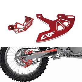 CRF250 Dirt Bike Rear Brake Disc Guard & Dirt Bike Caliper Guard Compatible with CRF250R 2004-2017,CRF250X 2004-2017,CRF450R 2002-2017,CRF450X 2005-2017,CRF450RX 2017 Motorcycle Sprocket Cover