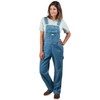 Liberty Womens Washed Denim Bib Overalls, Light Stone Washed, Small
