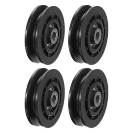 PATIKIL Universal Bearing Pulley Wheel 90mm/3.5", 4 Pcs Nylon Bearing Pulley Wheel Lifting Bearing Wheel Replace for Gym Equipment Part Cable Machine
