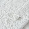 WINLIFE Bright White Ruffled Quilt Set 3pcs Queen 90''x98'' -
