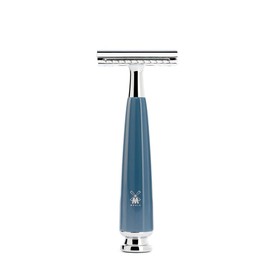 MÜHLE RYTMO Double Edge Safety Razor (Closed Comb) For Men - Perfect for Every Day Use, Barbershop Quality Close Smooth Shave Petrol Blue