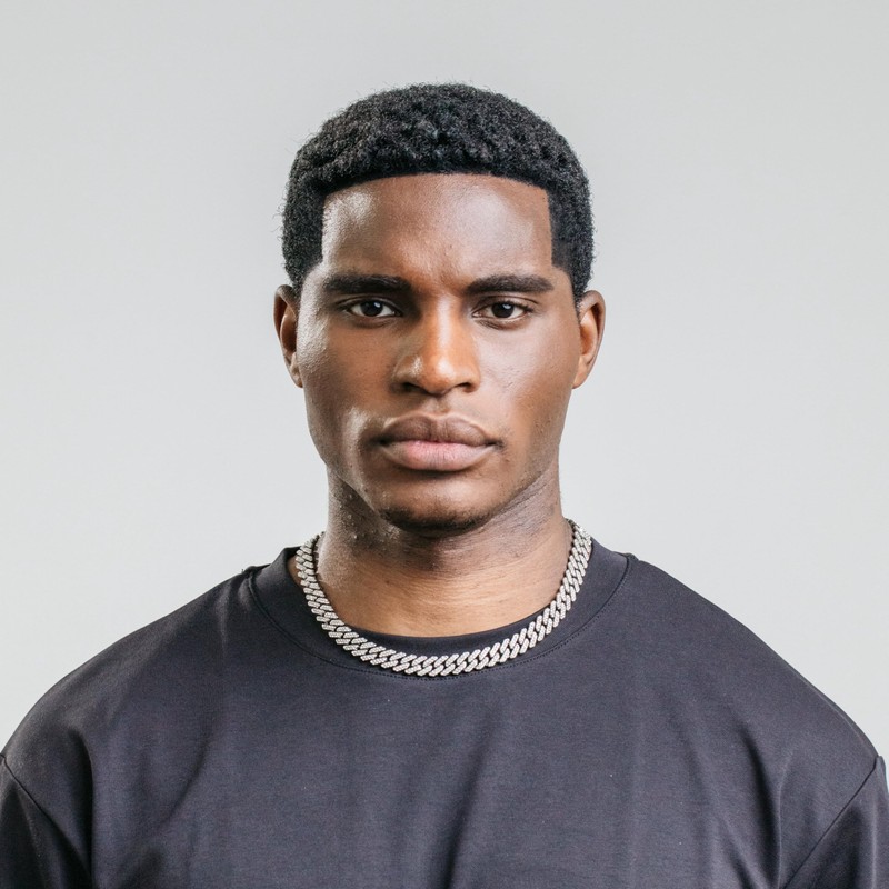 MISION 12mm diamond prong link chain silver - 18 inch