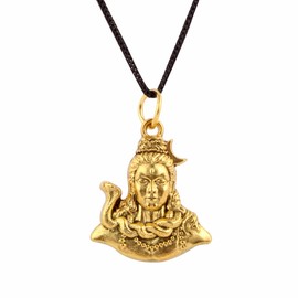 Rudra Empire Spiritual Shiva Bholenath Pendant Locket for Men and Women, Free Size, Brass, No Gemstone