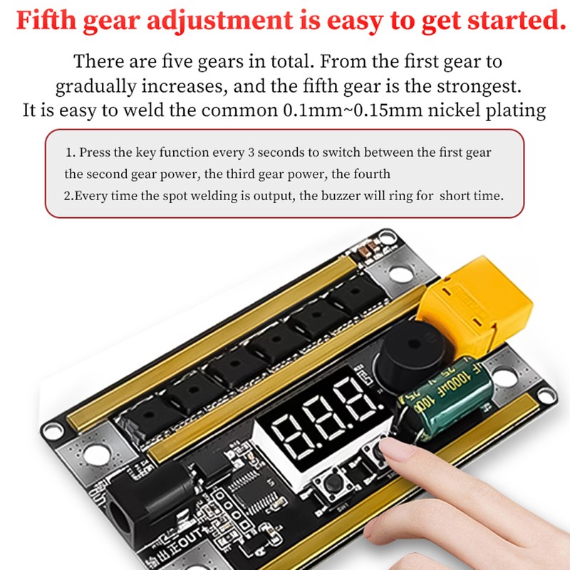 99 Gears of Power Adjustable Mini Spots Welding Machine Control