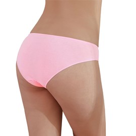 Husviuxin Women’s Disposable Underwear for Travel-Hospital Stays- 100% Cotton Panties Pink (10pk)(Large 42-46 inch hips)