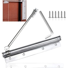 Cierra Puertas Automatico Cierres de Puerta de Resorte de Seguridad con Tornillos y Llave de Allen Fácil de Instalar Resistente al Fuego Ideal para Dormitorio Apartamento Sala de Estar u Oficina