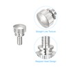 sourcing map Knurled Screws M4 x 8 mm Brass Shoulder