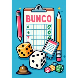 America Forever Classic Bunco Scorecard Garden Flag, 12.5 x 18 inch Double Sided, Game Night Banner, Dice Party Decor, Social Entertainment Flag