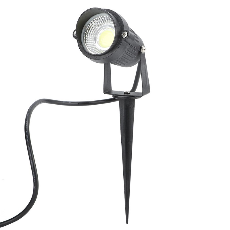 Aluminum LED 5W COB Lawn Lamp 1M Line IP65 Waterproof
