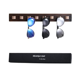 KELEQUI ZAP Gifts for Men Sunglass Organizer Wall Mounted Sunglasses Rack Wood Sun Glasses Holder for Multiple Glasses Hanger Storage Unique Birthday Gifts for Husband Dad