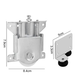 TICFOX Rubber Castors Set Rotating Furniture Castors Diameter Wheel Furniture Sliding Door Roller Metal with Plate for Furniture, Appliances & Equipment, Small Mini Casters